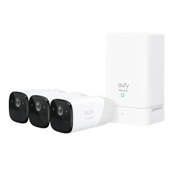 eufy-eufycam-2-pro-2k-kit-3-cam-ras-syst-me-surveillance-sans-fil image 1