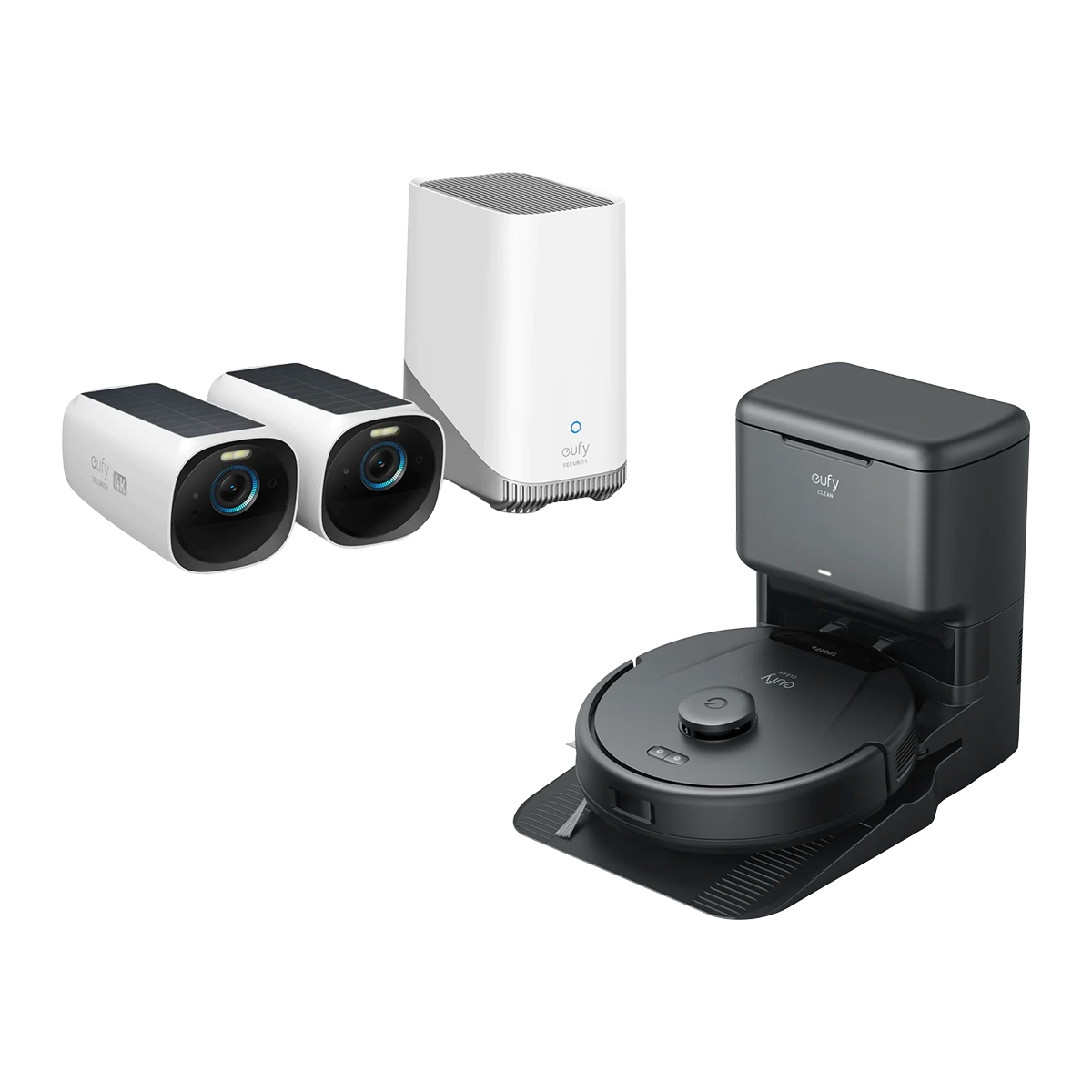 eufy-eufycam-s330-eufycam-3-eufy-clean-l60-avec-station-auto-vidange image 1