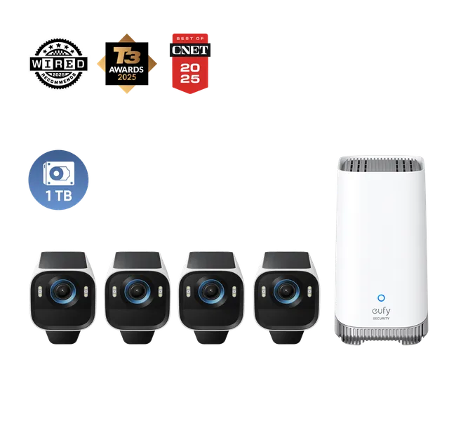 eufy-eufycam-s3-pro-kit-4-cam-ras-disque-dur-1-to-kit-de-vid-osurveillance-4k-sa image 1