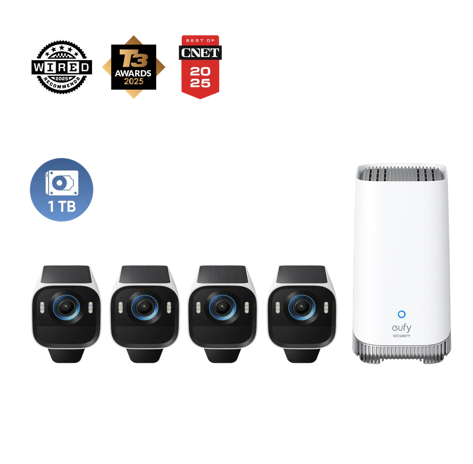 eufy-eufycam-s3-pro-kit-4-cam-ras-disque-dur-1-to-kit-de-vid-osurveillance-4k-sa image 1