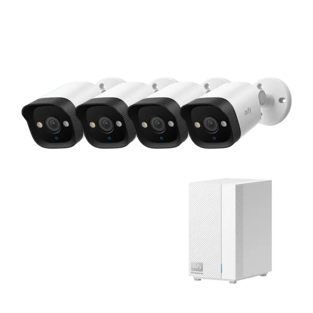 eufy-turret-poe-cam-e40-4k-lot-de-4-homebase-pro-s1-syst-me-vid-osurveillance-nv image 1