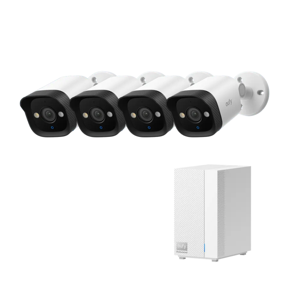 eufy-turret-poe-cam-e40-4k-lot-de-4-homebase-pro-s1-syst-me-vid-osurveillance-nv image 1