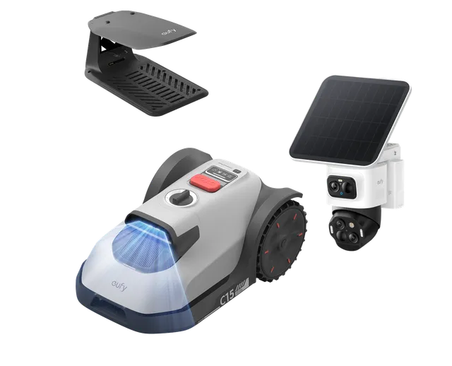 eufy-eufycam-s4-robot-tondeuse-c15-lot-cam-ra-de-s-curit-et-robot-tondeuse-sans- image 1