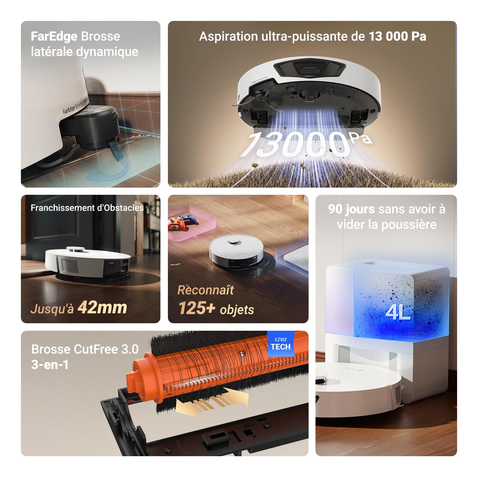 ezviz-re7-edge-aspirateur-robot-laveur-3-en-1-13000-pa-lidar-300-m image 2