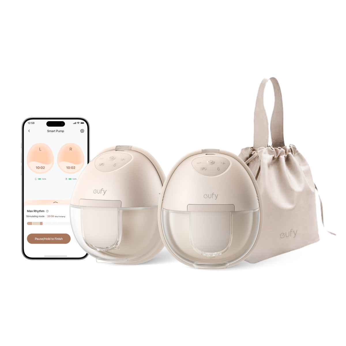 eufy-wearable-breast-pump-e10-tire-lait-mains-libres-connect image 3