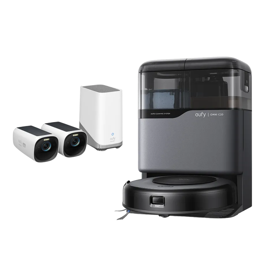eufy-robot-aspirateur-omni-c20-eufycam-s330-eufycam-3-pack-duo image 1