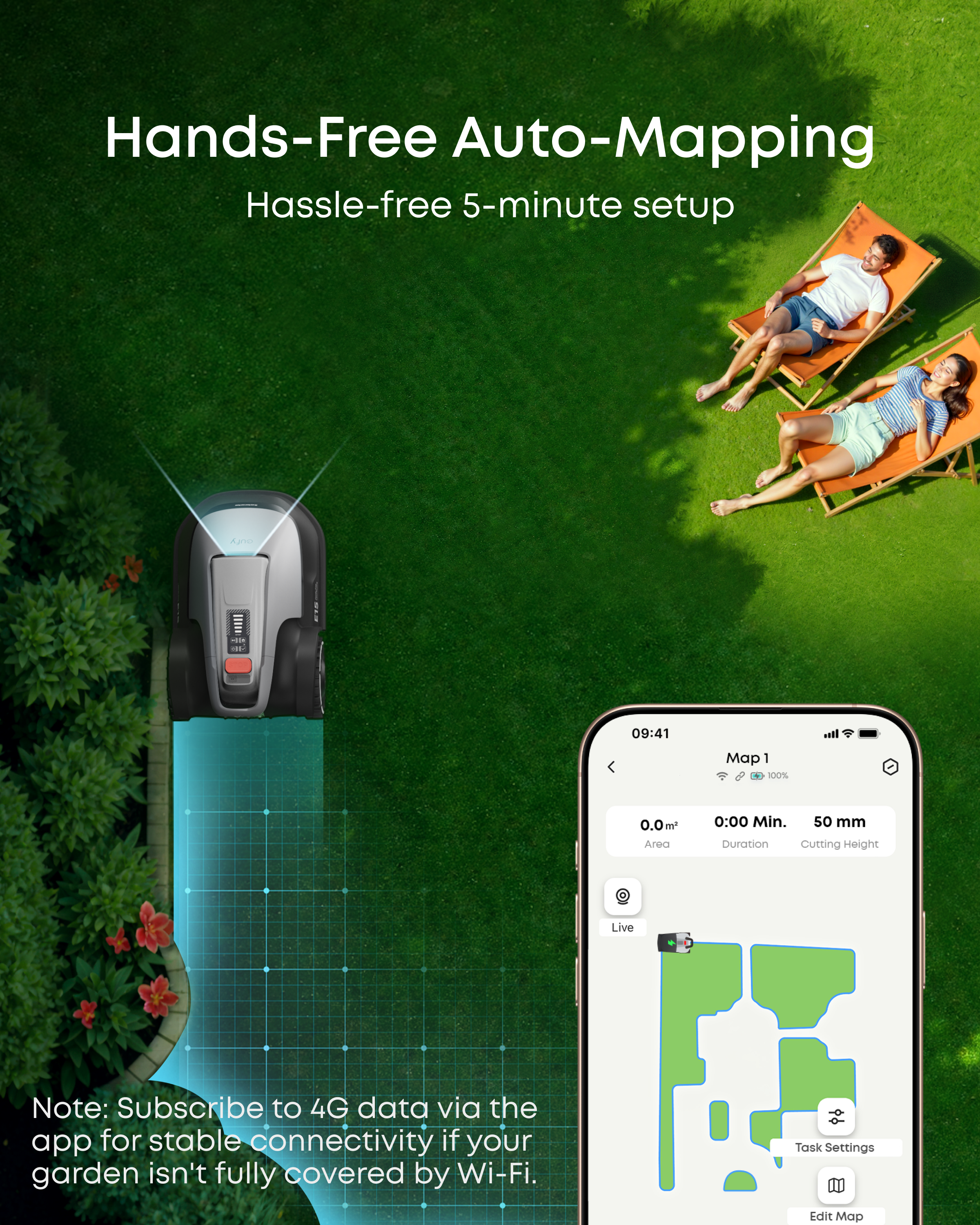 eufy-e15-robot-tondeuse-gazon-sans-fil-jusqu-800-m image 4