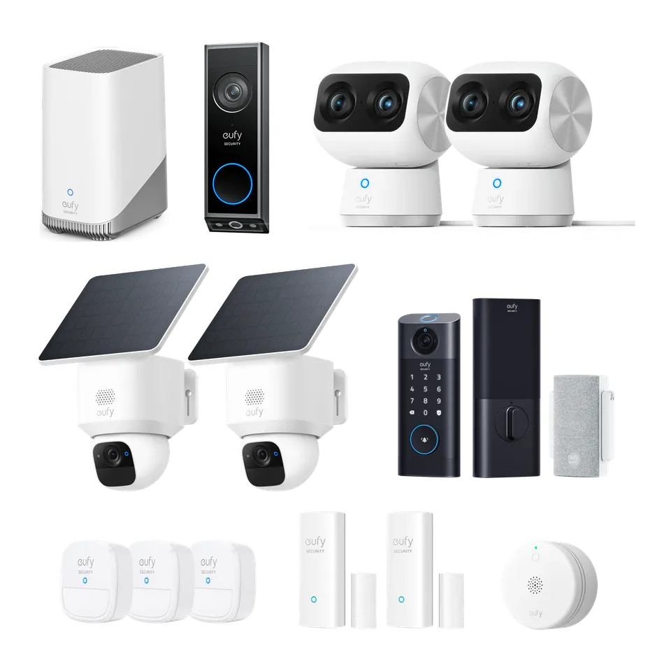 eufy-whole-home-basic-bundle-solocam-e30-homebase-s380-video-doorbell-e340 image 1