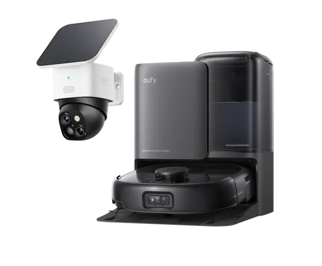 eufy-robot-aspirateur-omni-e25-solocam-s340-pack-nettoyage-et-s-curit image 1