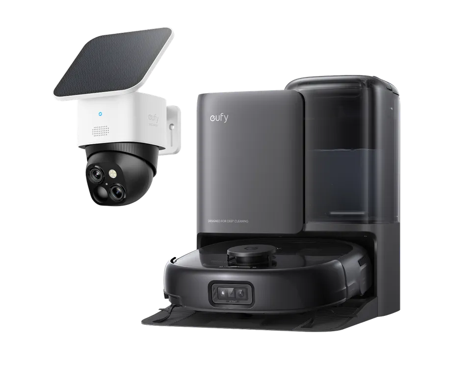 eufy-robot-aspirateur-omni-e25-solocam-s340-pack-nettoyage-et-s-curit image 1