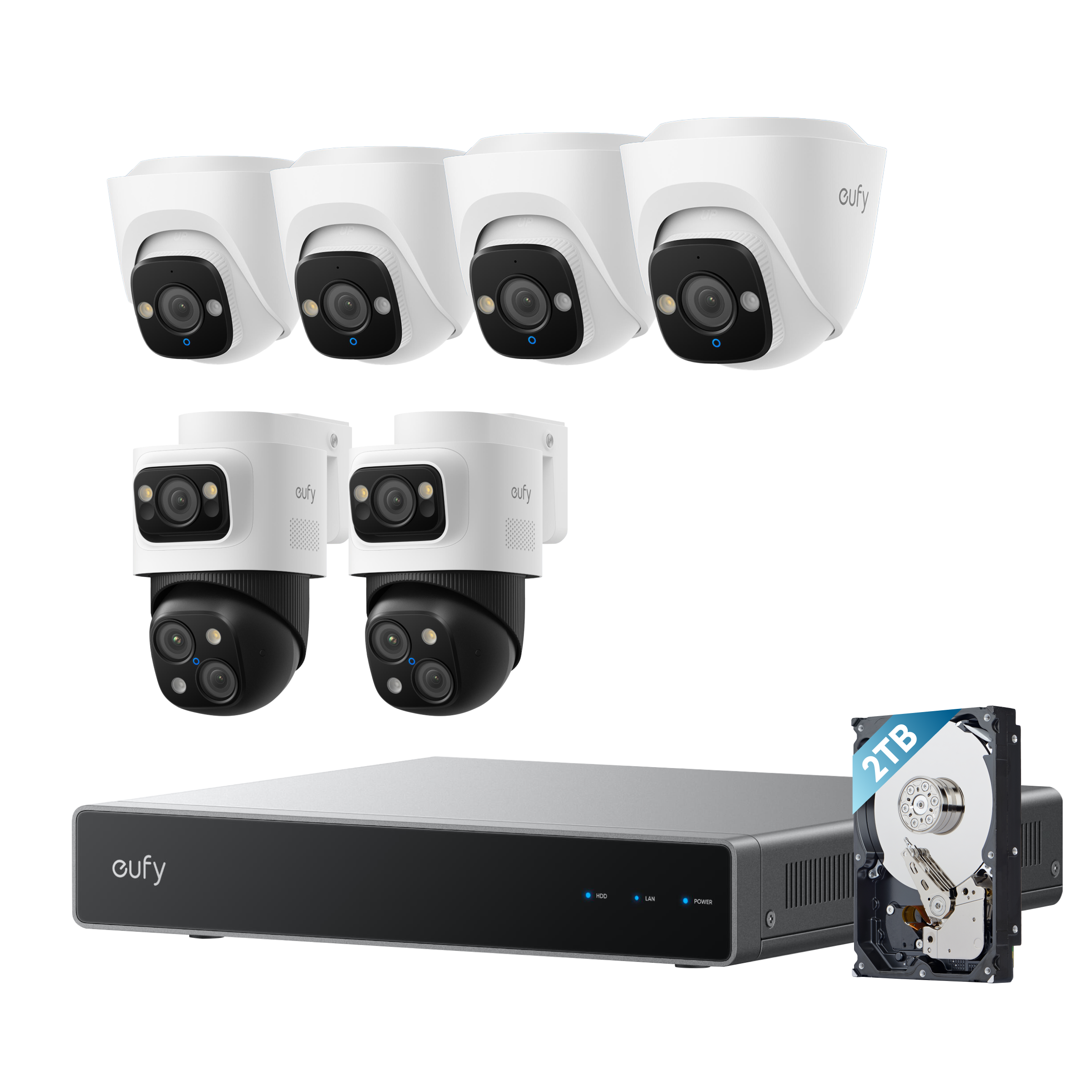eufy-poe-nvr-s4-4-cam-ras-tourelle-e41-4k-2-cam-ras-s4 image 1