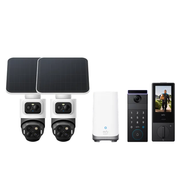 eufy-eufycam-s4-2-cam-kit-eufy-familock-s3-max-pack-2-cam-ras-triple-objectif-4k image 1
