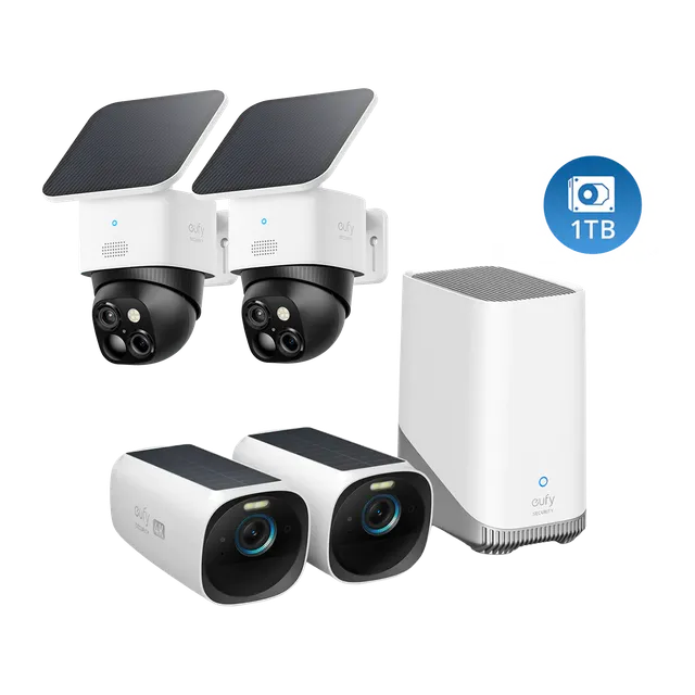 eufy-eufycam-s330-solocam-s340-x2-disque-dur-1-to-kit-solaire-4k image 1