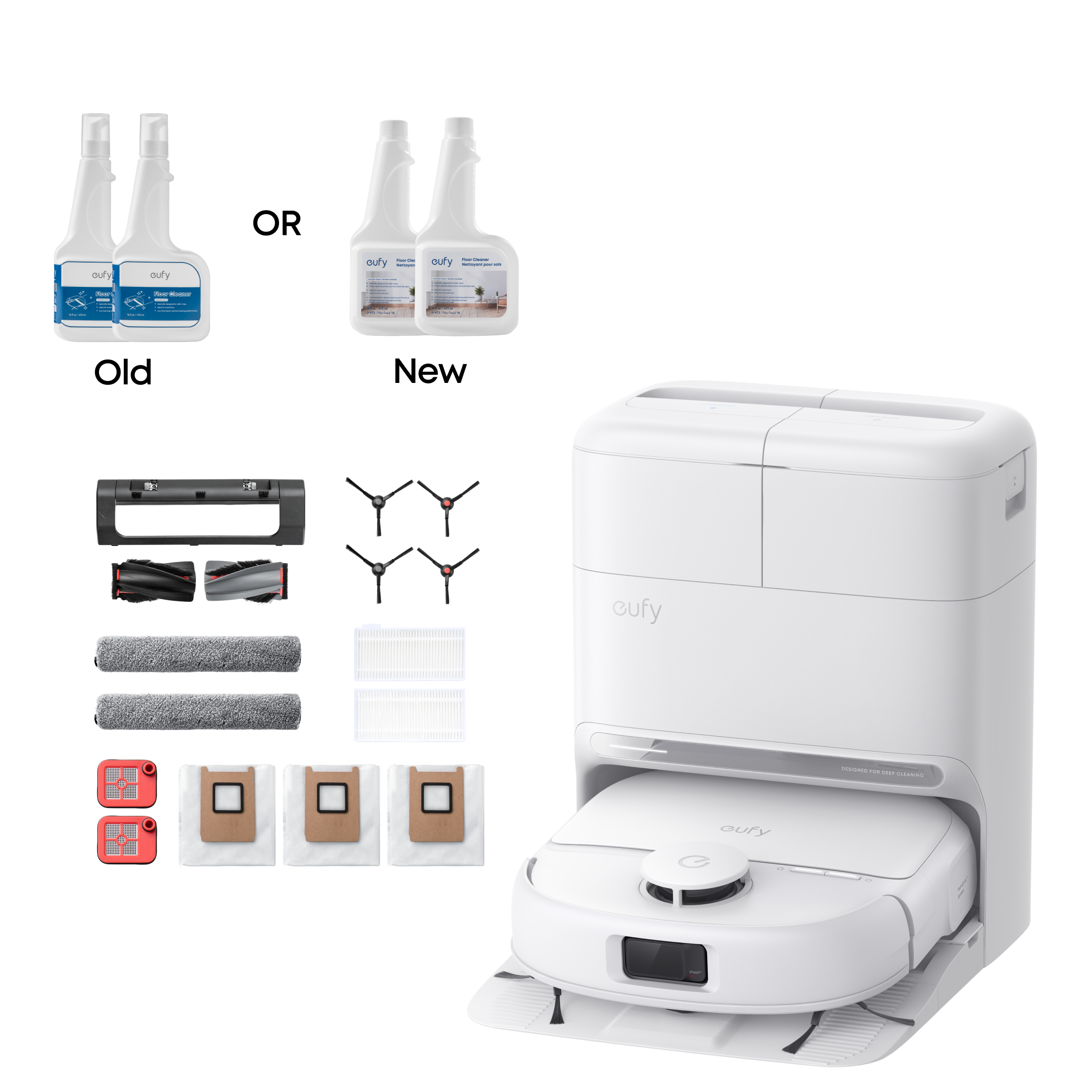 eufy-robot-vacuum-omni-c28-blanc-kit-de-remplacement-solution-de-nettoyage-x2 image 1