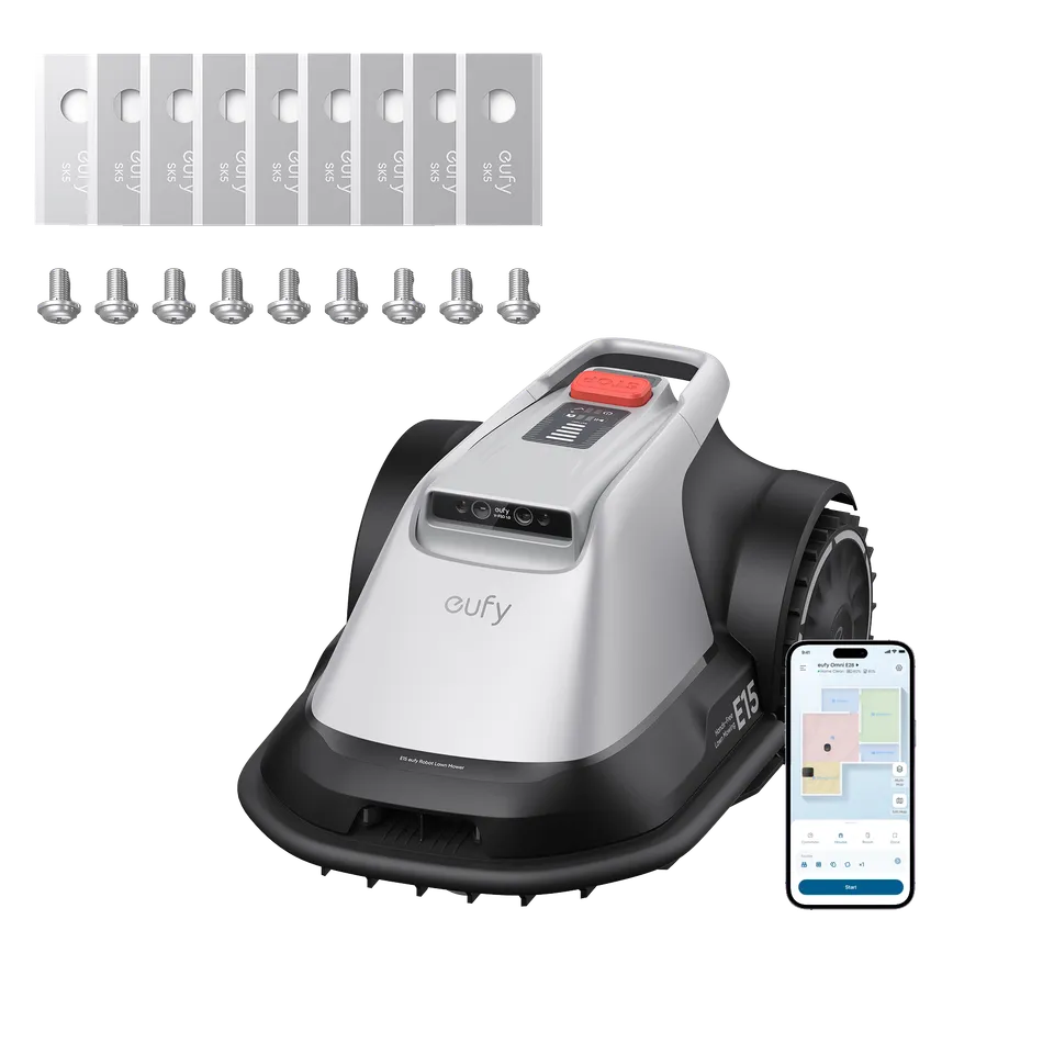 eufy-robot-tondeuse-e15-jeu-de-lames-robot-tondeuse-sans-fil-jusqu-800-m image 1