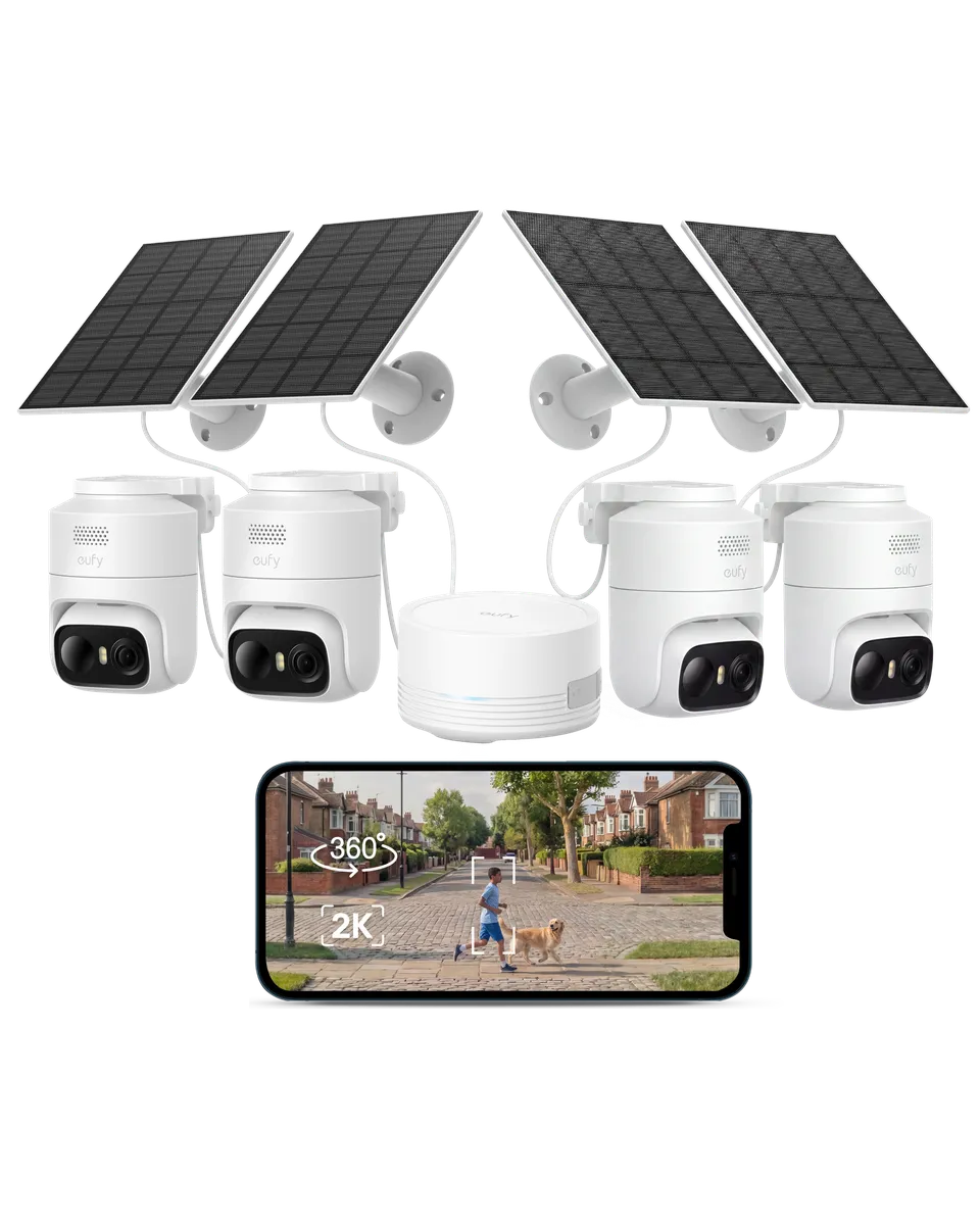 eufy-eufycam-c37-pack-4-cam-ras-homebase-mini-suivi-360-solaire image 1