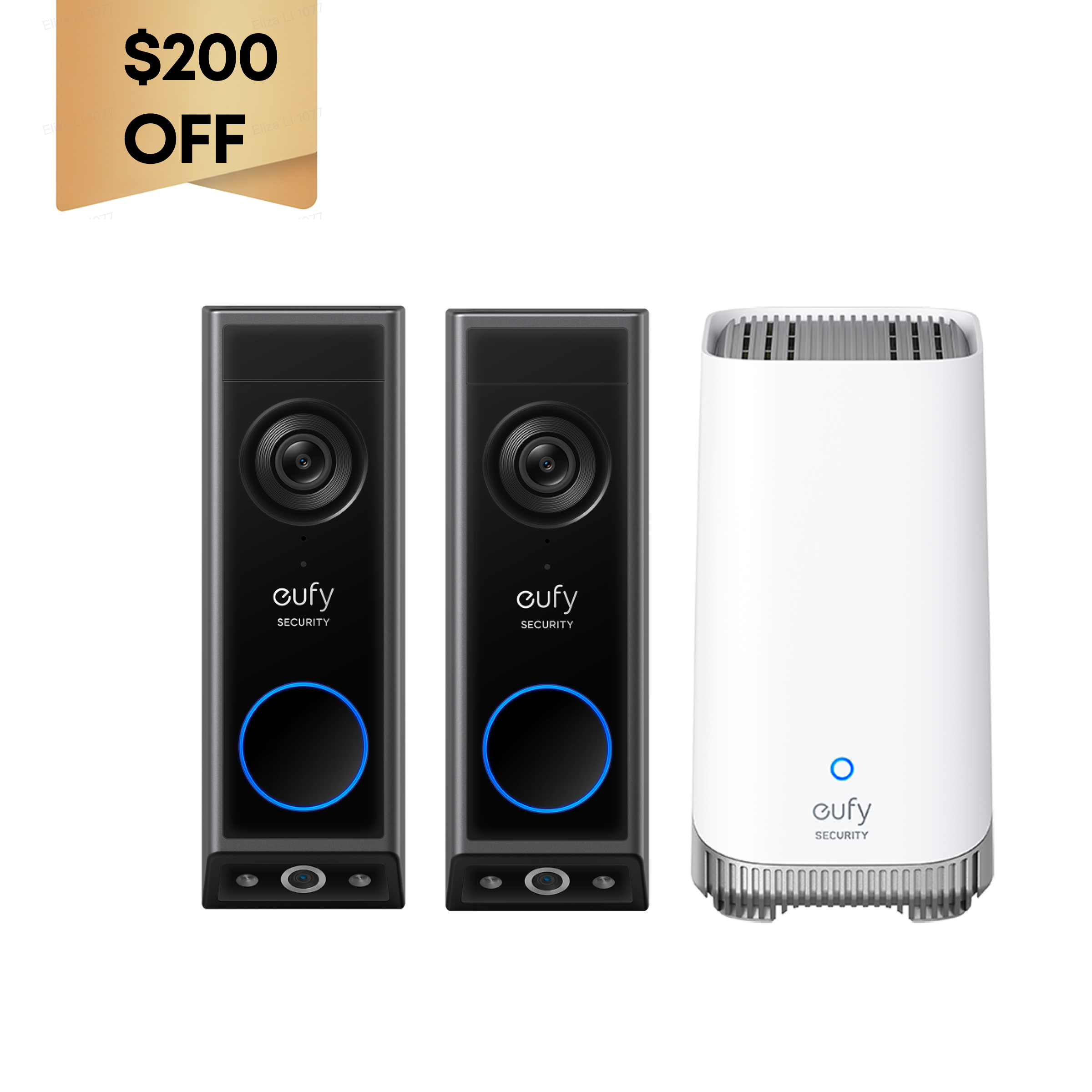 eufy-video-doorbell-e340-lot-de-2-homebase-s380 image 1