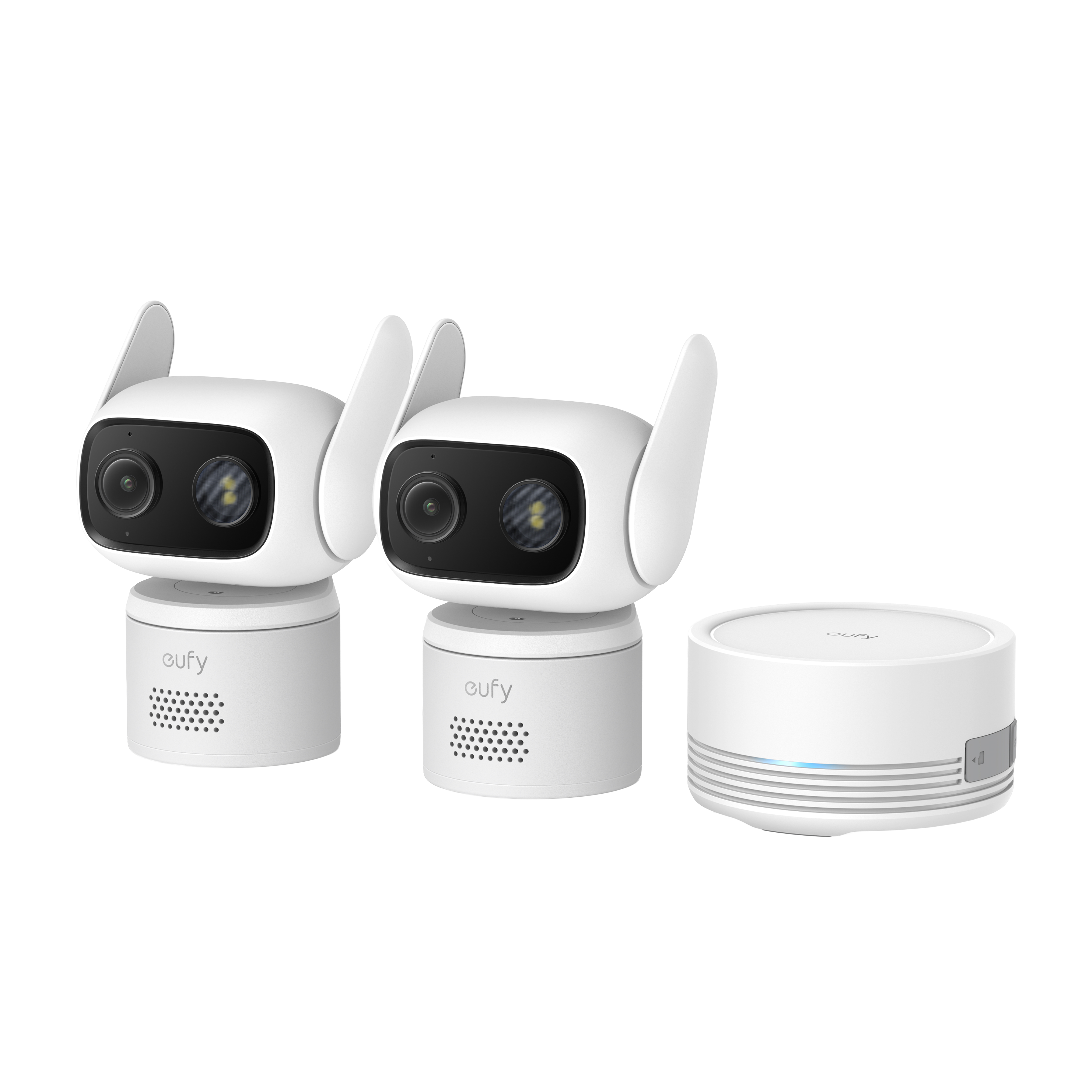 eufy-wired-cam-c31-cam-ra-pan-tilt-filaire-360-lot-de-2-blanc-avec-homebase-mini image 1