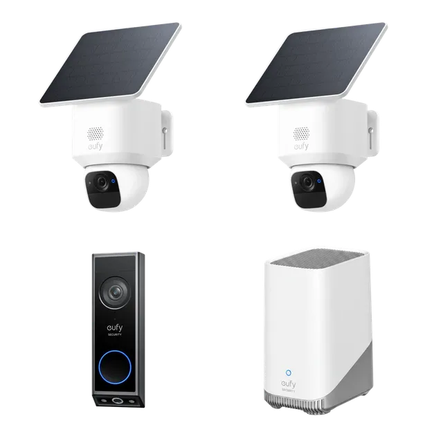 eufy-kit-vid-osurveillance-2x-solocam-e30-homebase-3-s380-sonnette-e340 image 1
