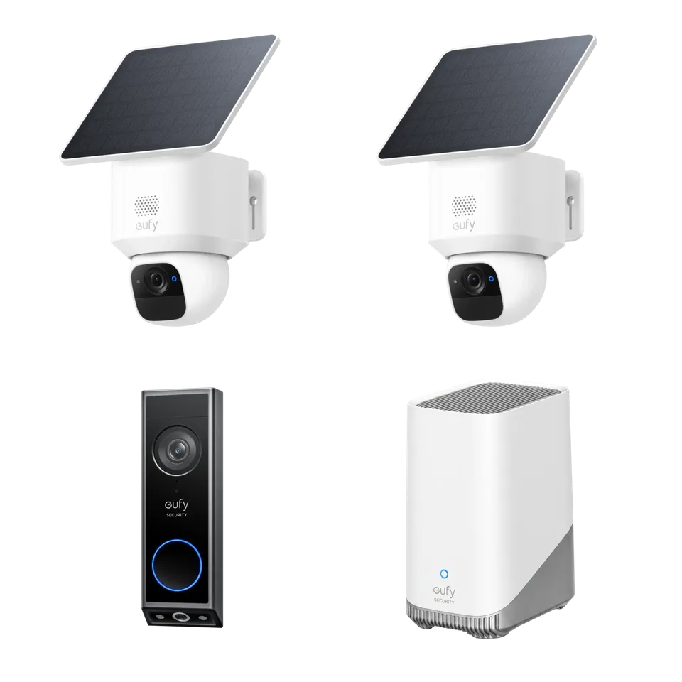 eufy-kit-vid-osurveillance-2x-solocam-e30-homebase-3-s380-sonnette-e340 image 1