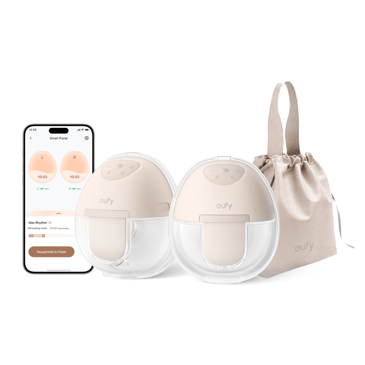 eufy-wearable-breast-pump-e10-tire-lait-mains-libres-connect image 1