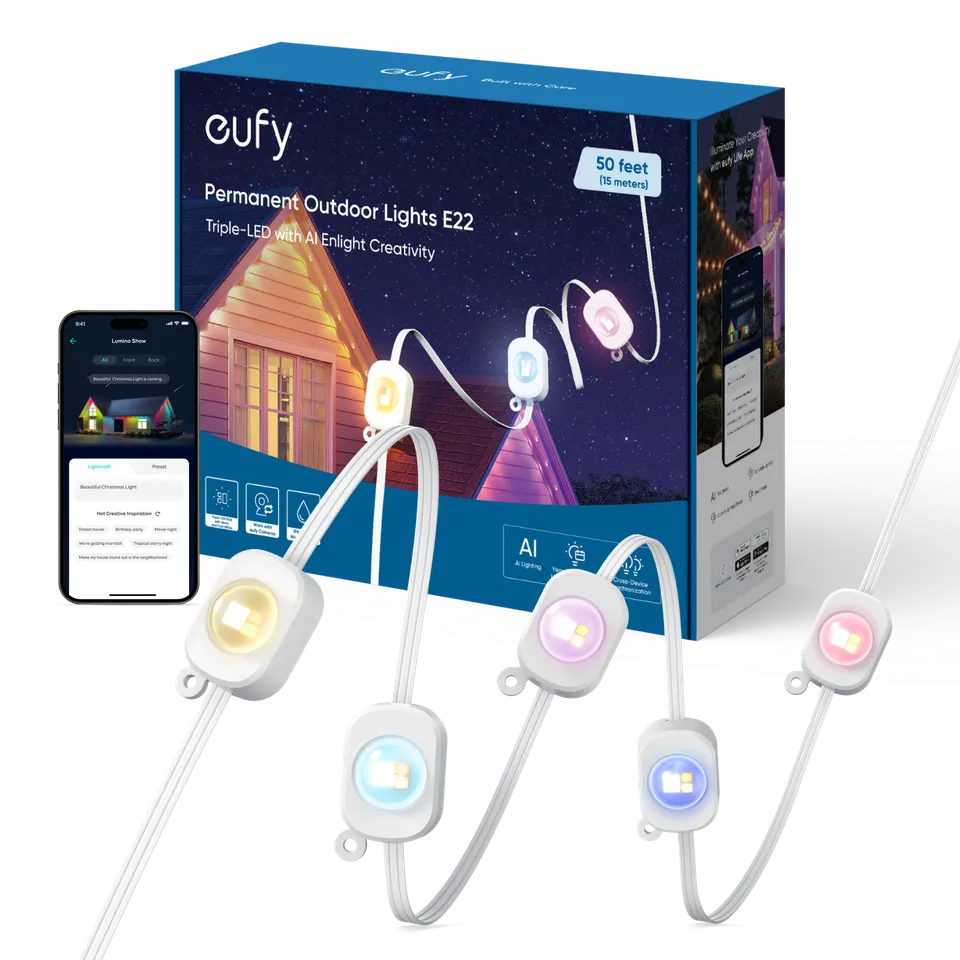 eufy-permanent-outdoor-lights-e22-guirlande-ext-rieure-15-m-30-leds-connect-e image 1