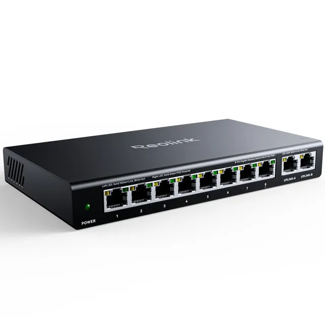 reolink-rla-ps1-commutateur-poe-8-ports-2-uplink-gigabit-120w image 1