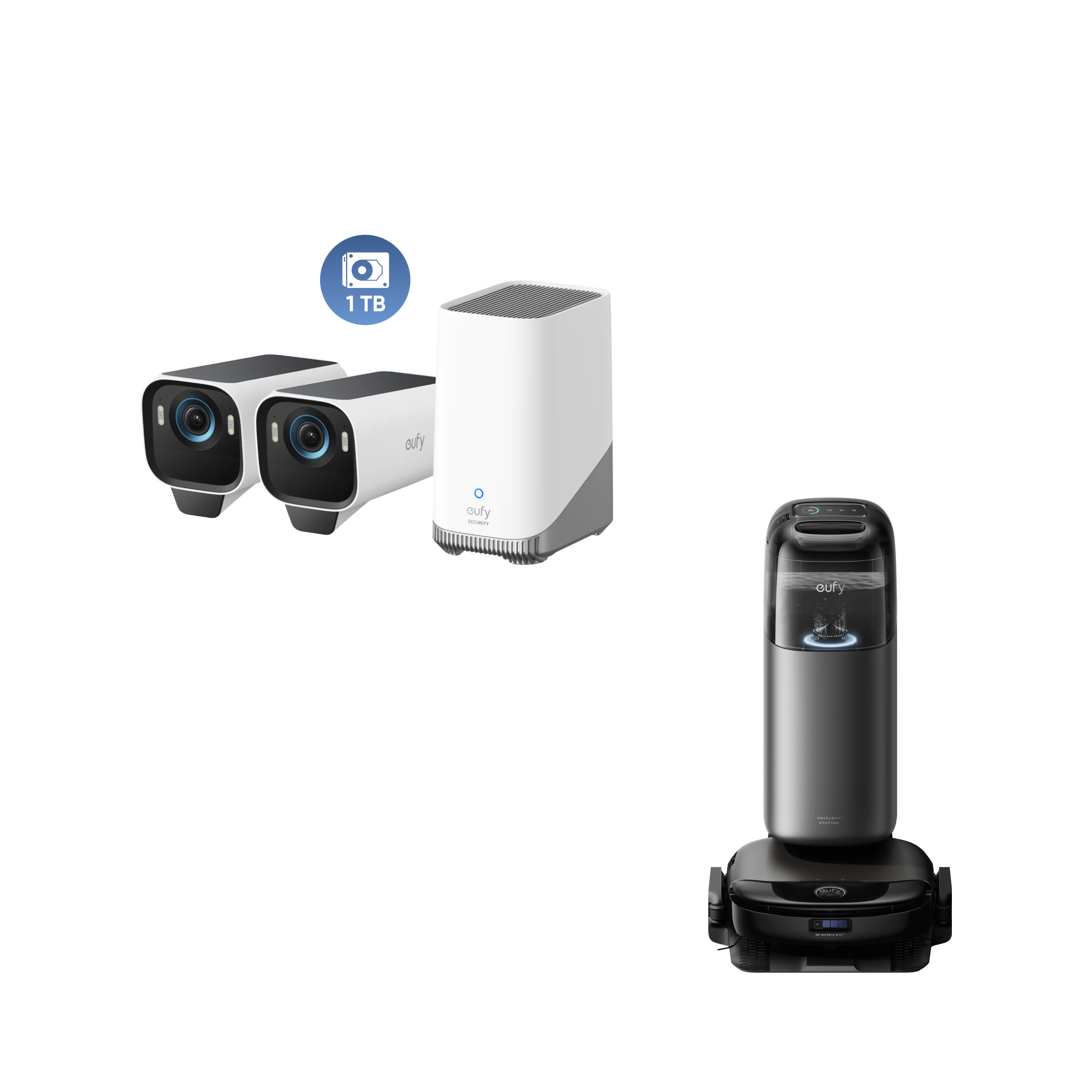 eufy-robot-vacuum-omni-s1-pro-eufycam-s3-pro-lot-de-2-cam-ras-disque-dur-1-to image 1