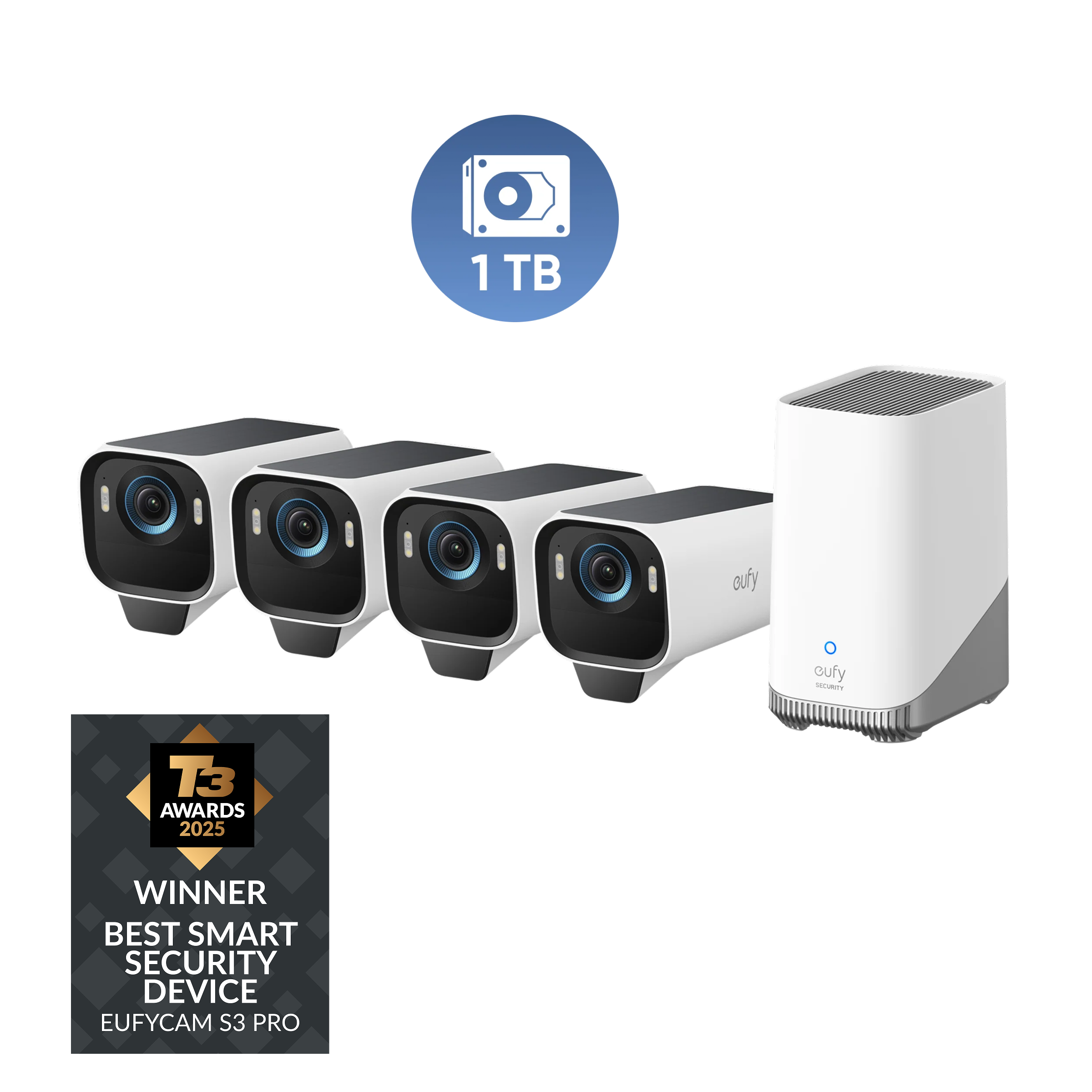 eufy-eufycam-s3-pro-kit-4-cam-ras-4k-disque-dur-1-to image 1