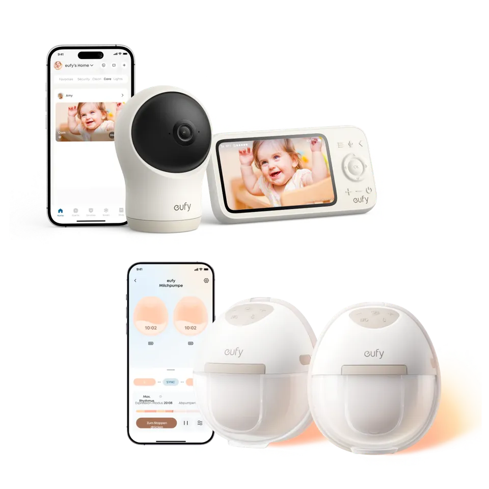 eufy-babyphone-c10-eufy-e20-tire-lait-portable-chauffant-kit-b-b image 1