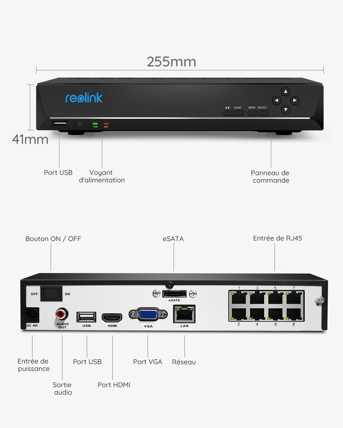 reolink-rln8-410-enregistreur-nvr-4k-poe-8-canaux-avec-disque-2-to image 6