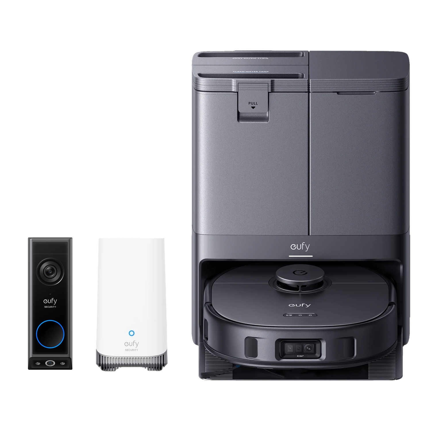 eufy-x10-pro-omni-video-doorbell-e340-homebase-s380-pack-aspirateur-robot-sonnet image 1