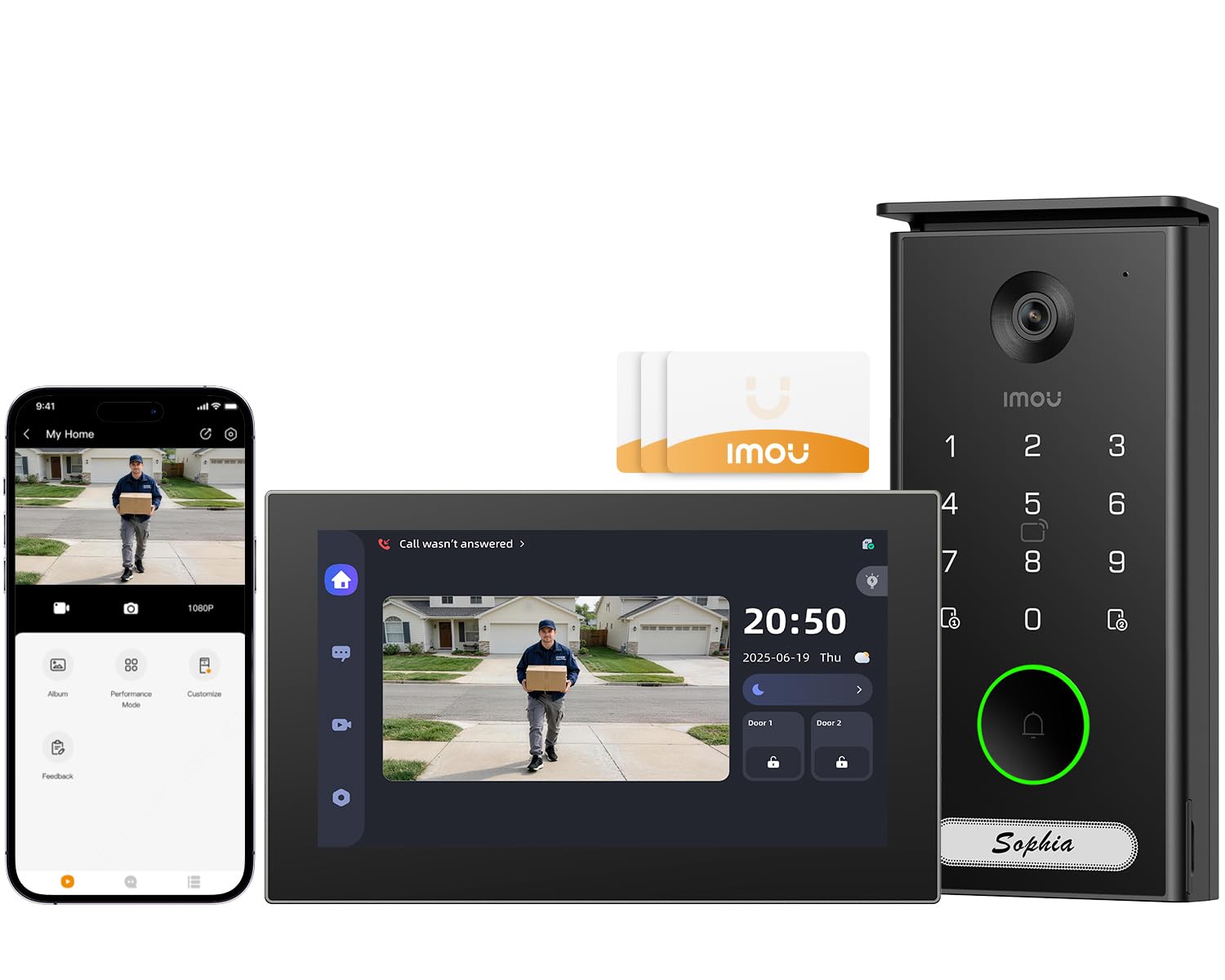 imou-vdp7-series-visiophone-connect-2-fils-cran-tactile-7-5mp-3k-ip65 image 1