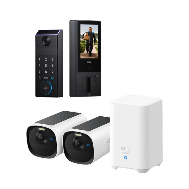 eufy-eufycam-e40-kit-2-cam-ras-homebase-2-familock-s3-max image 1