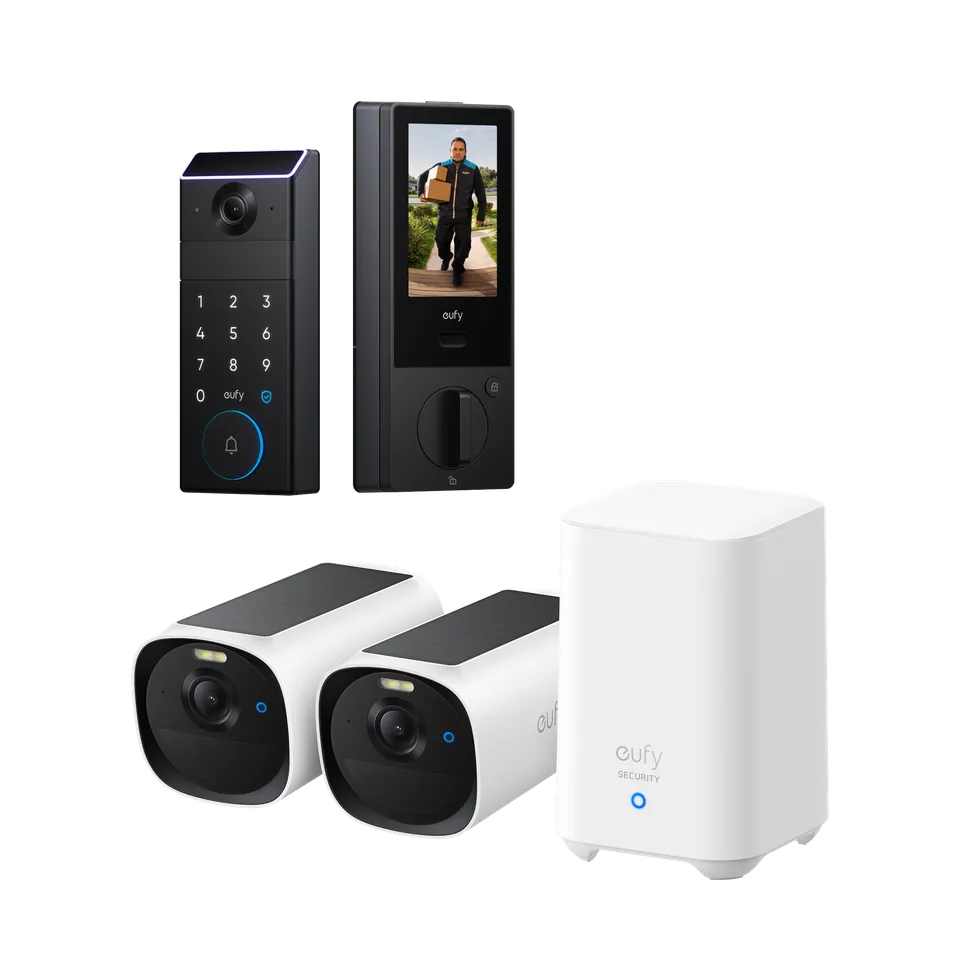 eufy-eufycam-e40-kit-2-cam-ras-homebase-2-familock-s3-max image 1