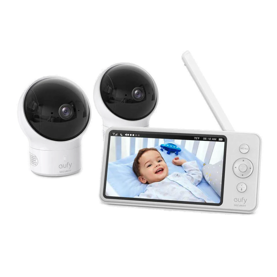 eufy-baby-monitor-e110-lot-2-cam-ras-moniteur-vid-o-b-b-5-720p image 1