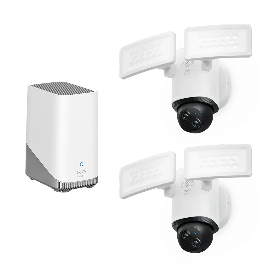 eufy-floodlight-camera-e340-pack-de-2-homebase-s380 image 1