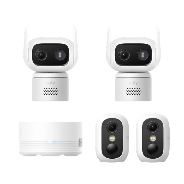 eufy-eufycam-c35-kit-2-cam-ras-hbmini-2-eufy-wired-cam-c31-pan-tilt-full-hd image 1