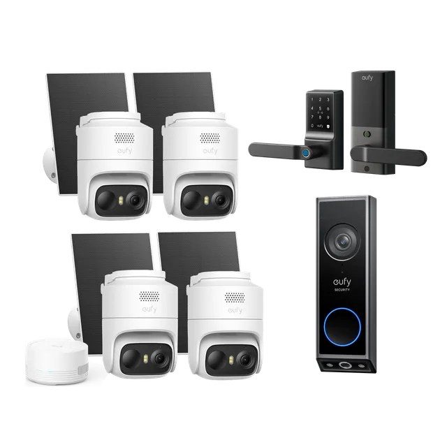 eufy-homeshield-ai-security-smart-lock-bundle-eufycam-c37-4-cam-kit-video-doorbe image 1