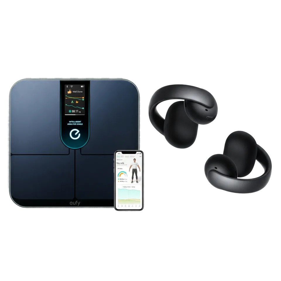 eufy-smart-scale-p3-balance-connect-e-soundcore-aeroclip-couteurs image 1