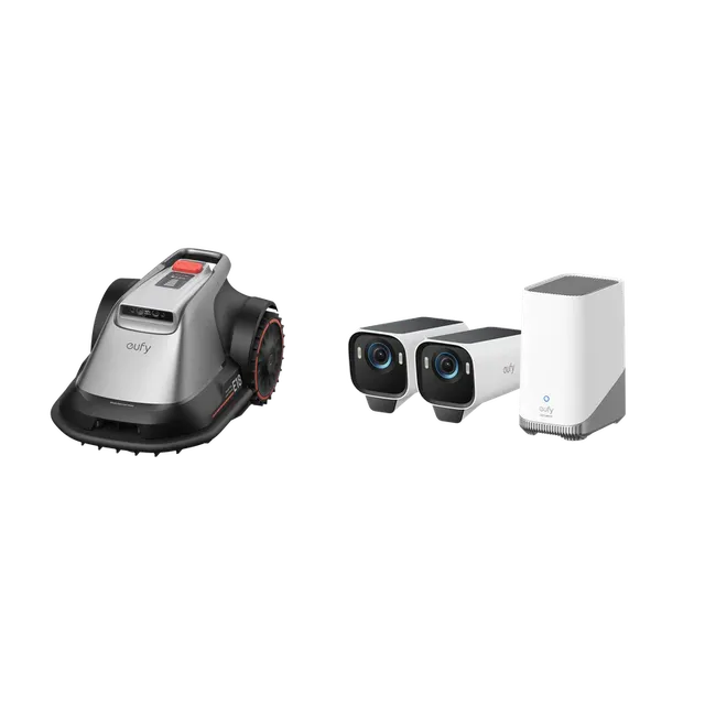 eufy-robot-tondeuse-e15-kit-2-eufycam-s3-pro image 1