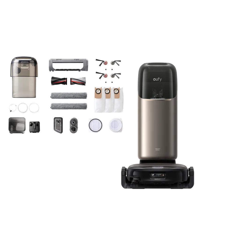 eufy-robot-aspirateur-laveur-omni-s2-vidange-auto-kit-accessoires-30000-pa image 1