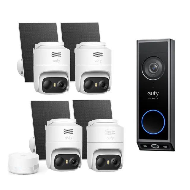 eufy-home-security-value-bundle-kit-eufycam-c37-4-cam-ras-sonnette-vid-o-e340 image 1