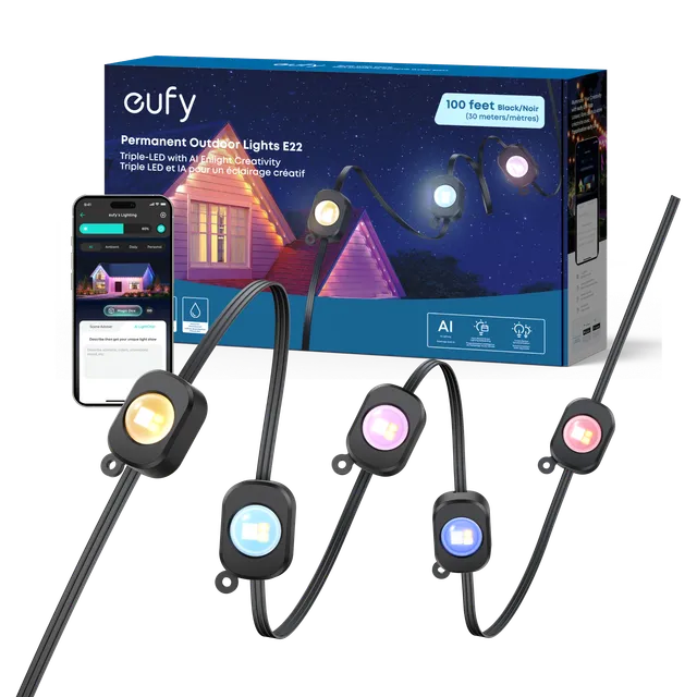 eufy-permanent-outdoor-lights-e22-guirlande-ext-rieure-permanente-30-m-100-pi-no image 1