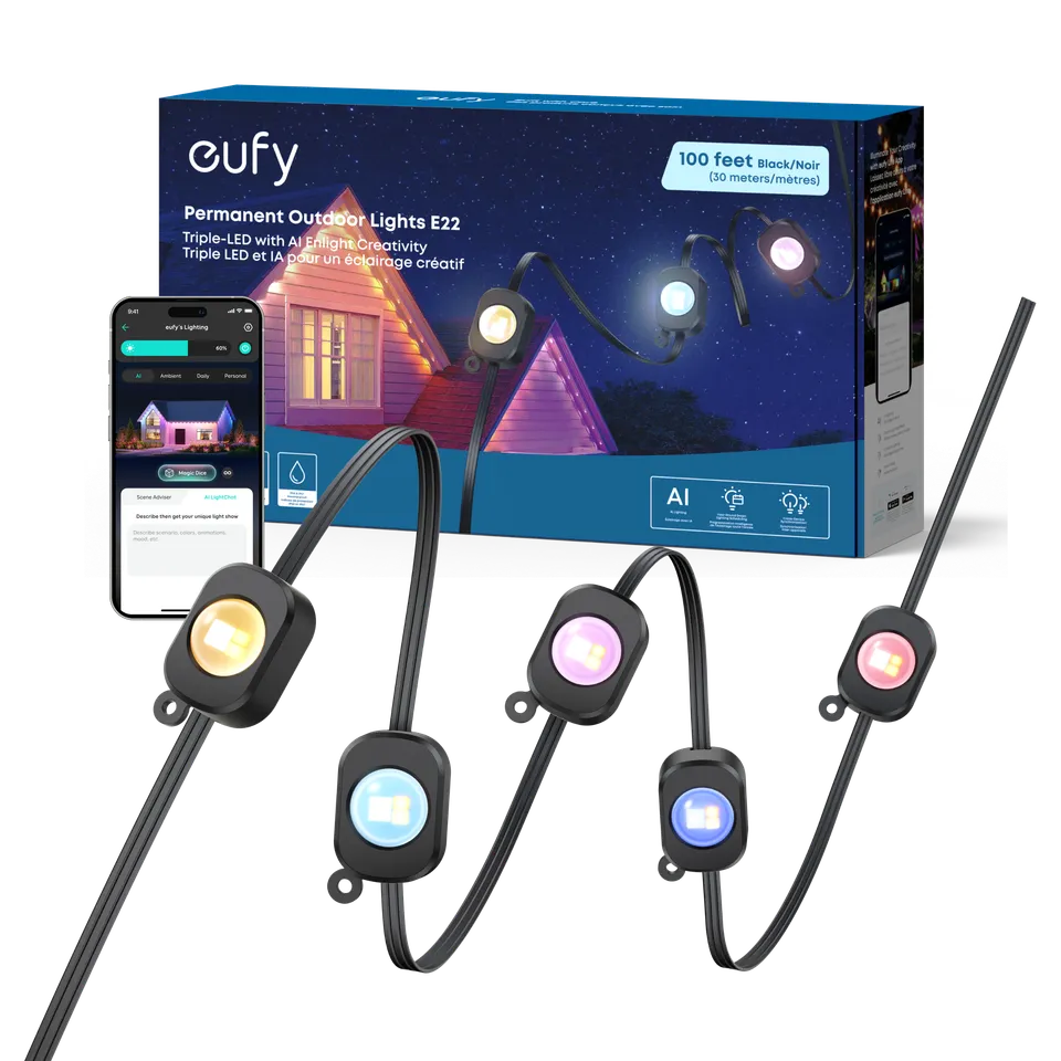 eufy-permanent-outdoor-lights-e22-guirlande-ext-rieure-permanente-30-m-100-pi-no image 1