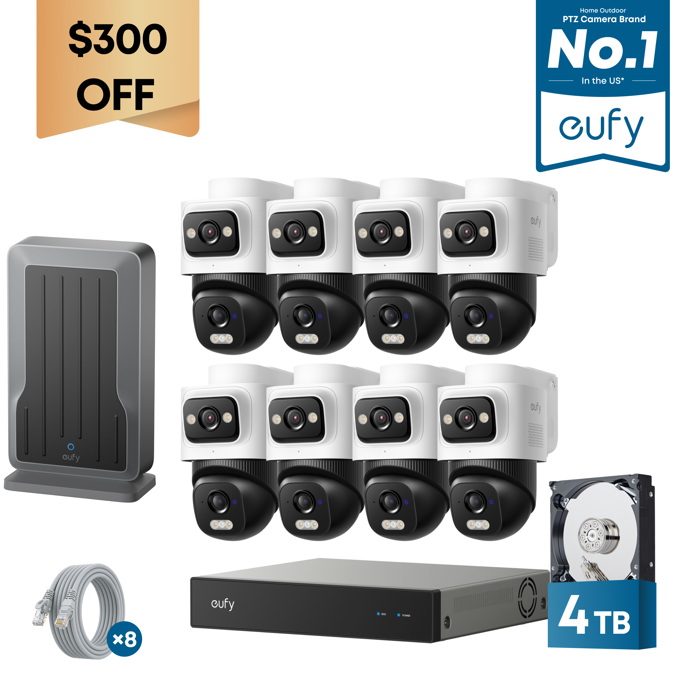 eufy-security-nvr-system-e50-kit-8-cam-ras-4-to-avec-module-wi-fi-nvr image 1
