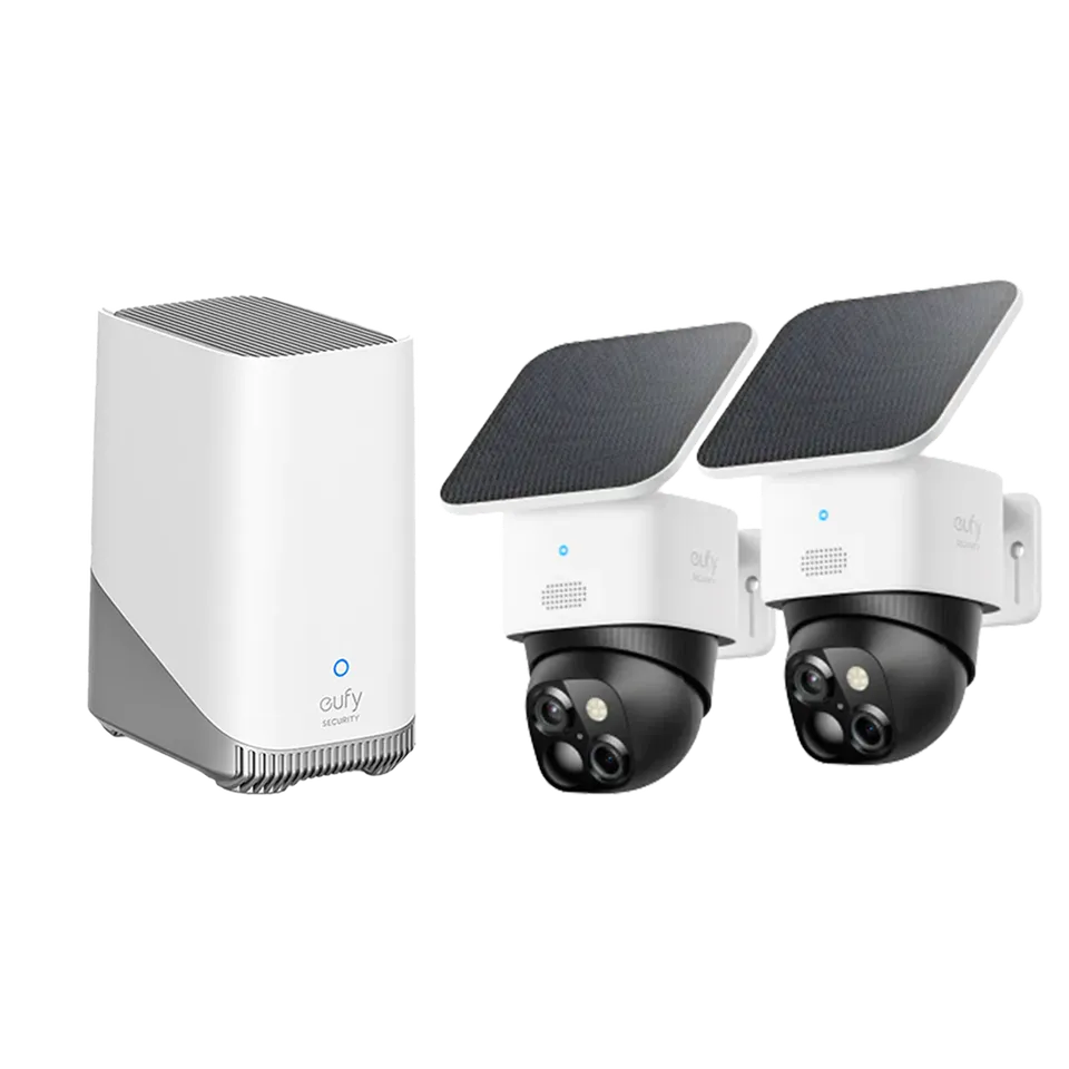 eufy-solocam-s340-lot-de-2-homebase-s380-cam-ra-solaire-3k-360 image 1