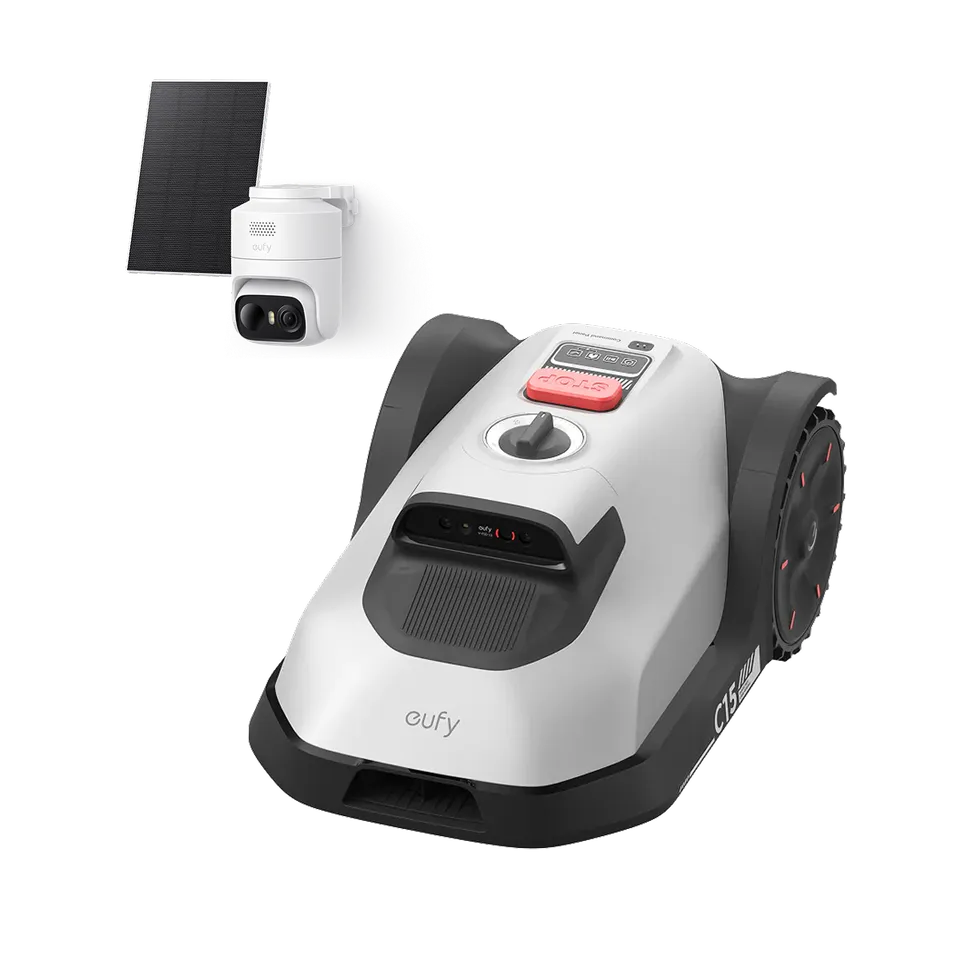 eufy-robot-tondeuse-c15-solo-sans-garage-eufycam-c37-solo image 1