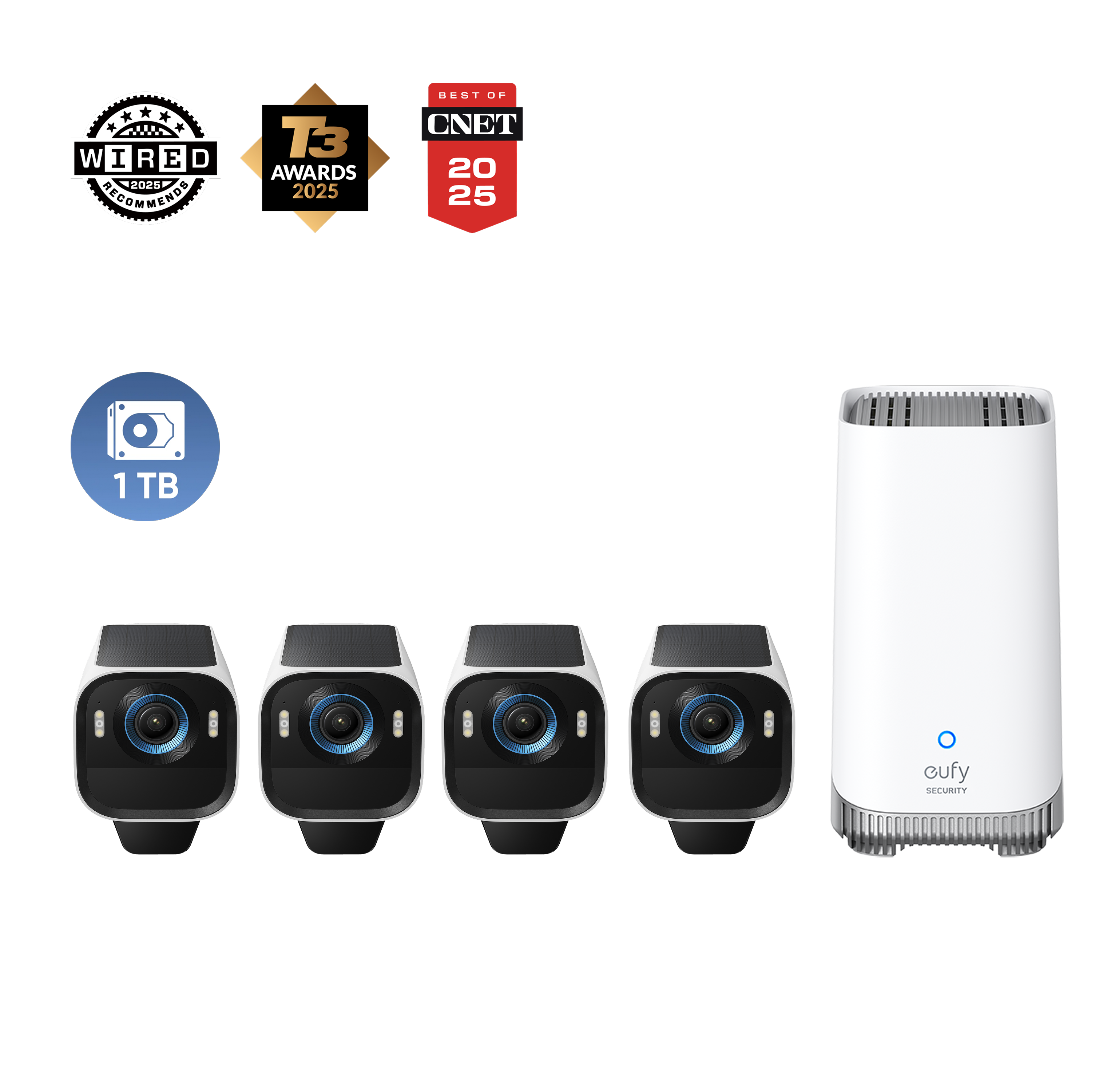 eufy-eufycam-s3-pro-kit-4-cam-ras-disque-dur-1-to-kit-de-vid-osurveillance-4k-sa image 1
