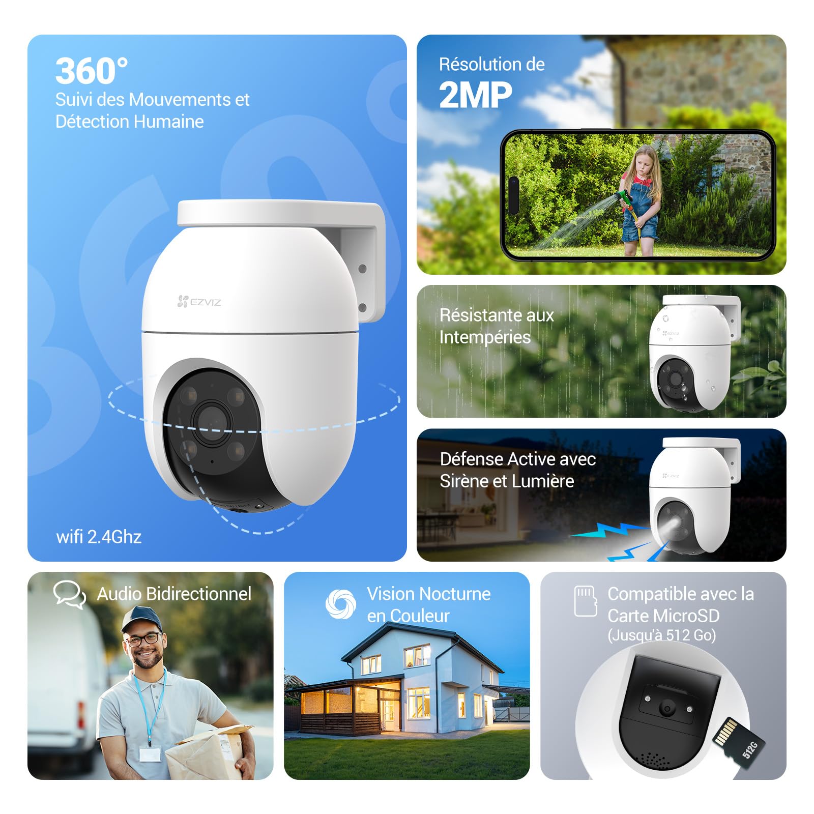 ezviz-c8c-cam-ra-de-surveillance-wifi-ext-rieure-2mp-360-avec-suivi-automatique image 2